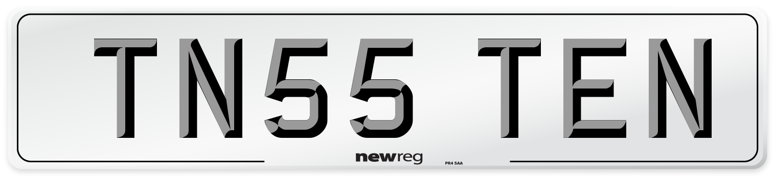 TN55 TEN Number Plate from New Reg